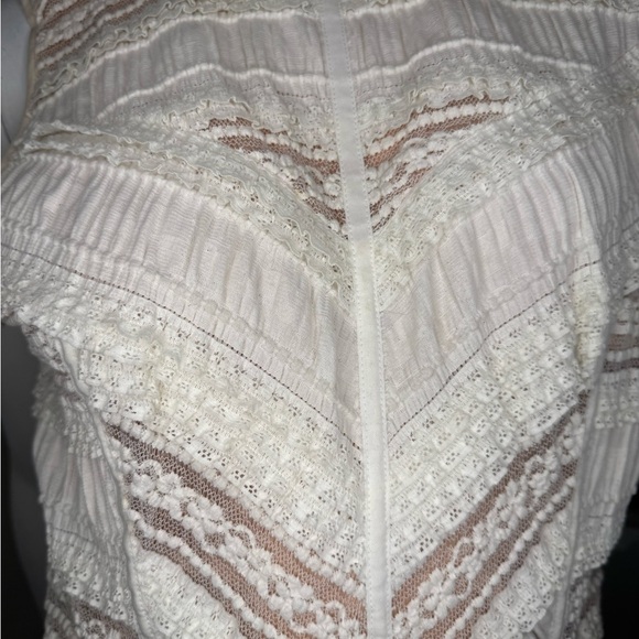 Cinq A Sept Elegant Cream and Brown Women's Dress Size 8. - Picture 8 of 16